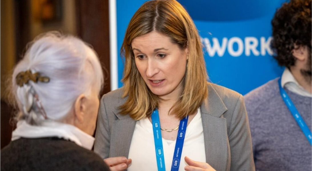 ESB Networks staff discussing issues with a stakeholder at an event