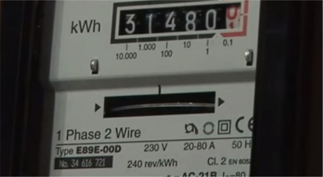 Interface of a 24 hour revolving disc meter
