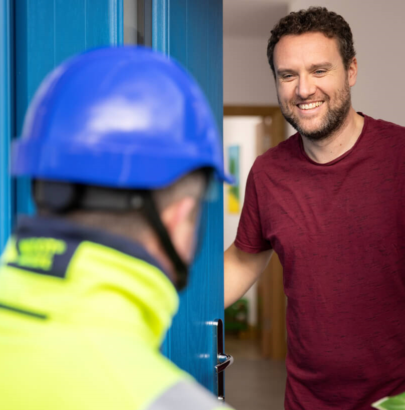 customer at the door