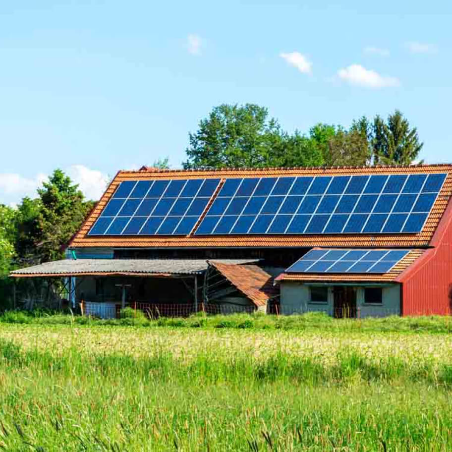 solar panel on a house