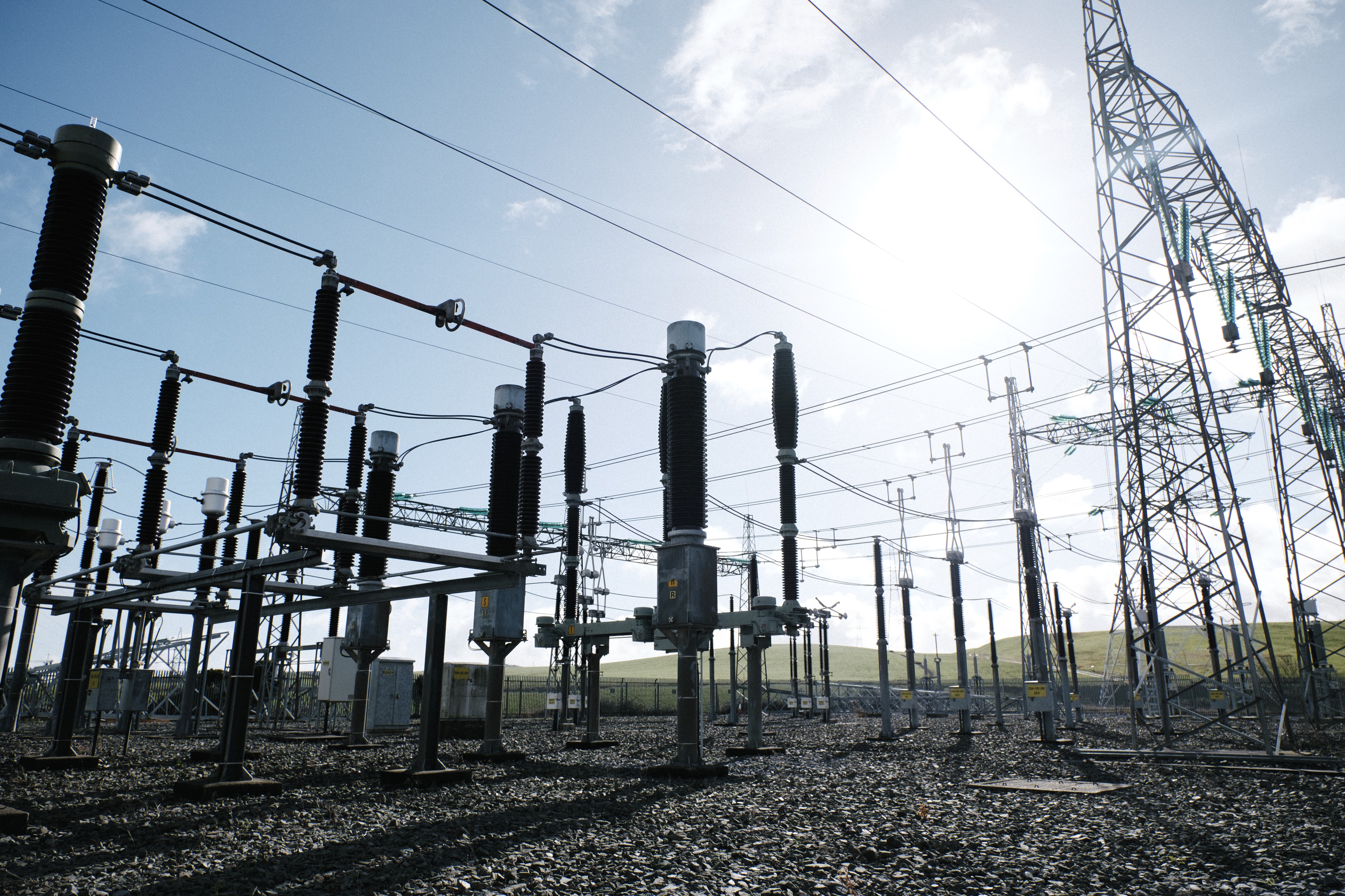Image showing electricity wires and infrastructure at Carrickmines substation