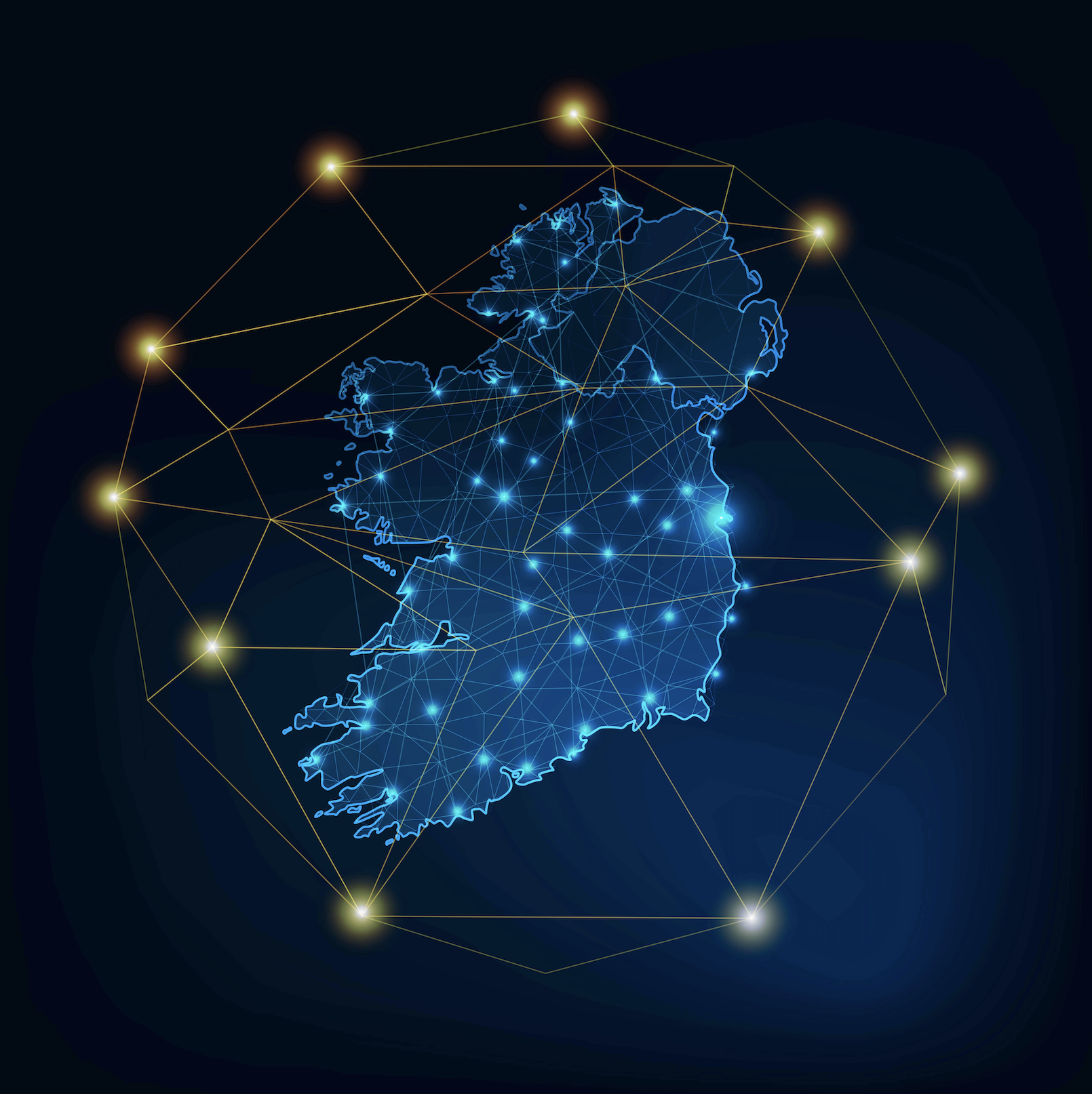 Digital map of Ireland